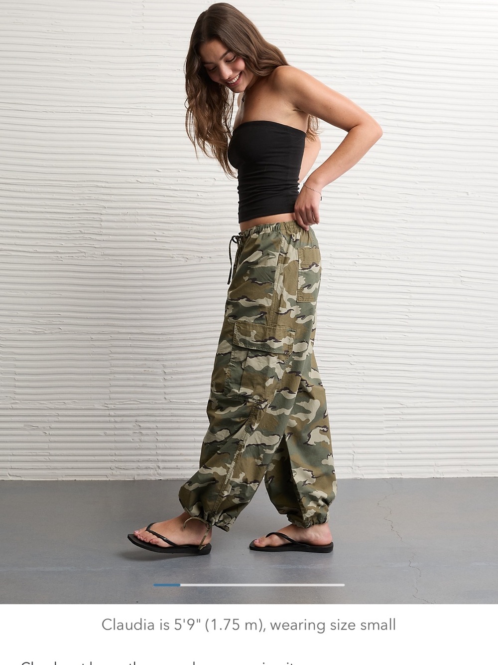 Low Rise Baggy Cargo Parachute Pant